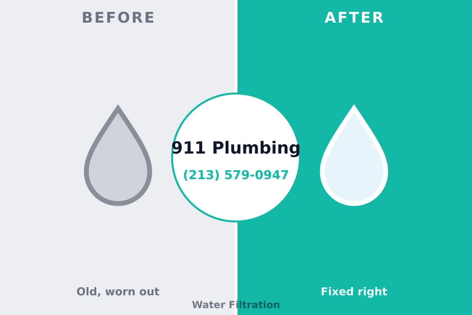 Before and after: plumbing repair Iroquois Point, HI